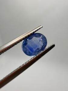 Zafiro azul natural de corte ovalado 1.40CT 7.5x6x3mm, piedra preciosa suelta de Ceilán para la fabricación de joyas por Zehra Gems & Jewellery - Product Image 2
