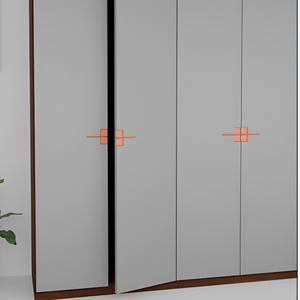 Aluminum Long Cabinet Handle Silk Antique <b>Matt</b> Rose Gold Graphite Grey <b>Black</b> Square Top Wardrobe <b>Door</b> Pull Viora Modern - Product Image 1