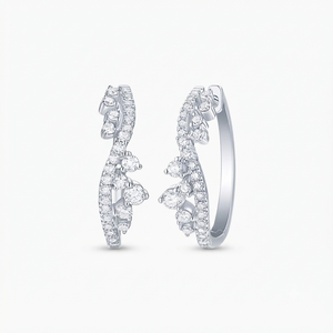 Aros de Plata 925 con Baño de Rodio y Diamantes Cultivados en Laboratorio, Diseño Personalizado, Lindos, para Mujer, Joyería de Moda, Regalos para Bodas y Fiestas - Product Image 6