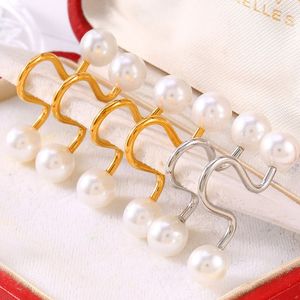 Boucles d'oreilles clips en perles en gros, non percées, en acier inoxydable, avec emballage personnalisé - Product Image 6