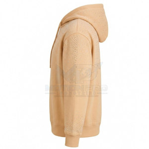 Stylish Casual Winter Zip-Up 100% Cotton <b>Rhinestone</b> <b>Hoodie</b> for Men's Trendy Looks Daily Comfort Breathable Eco-Friendly - Product Image 3