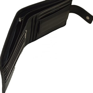 Men's Genuine Leather Bifold <b>Wallet</b> Snap Closure Minimalist Style Black Short <b>Wallet</b> Daily Use - Product Image 3