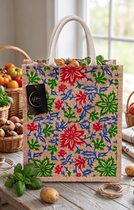Sacs fourre-tout en jute écologiques en gros, personnalisables avec logo imprimé, réutilisables, avec fermeture éclair, pour courses, coton, plage - Product Image 2