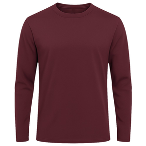<b>Mens</b> Long Sleeve T-Shirt O-Neck Knitted Solid Color Casual Regular Fit Light <b>Blue</b> - Product Image 4