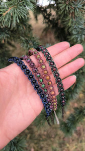 Handcrafted Macrame Beaded <b>Bracelet</b> Set Colorful Stone <b>Adjustable</b> Boho <b>Bracelets</b> Handmade Jewelry for Women Gift - Product Image 3