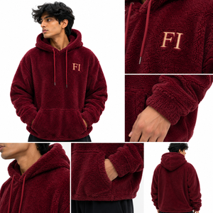 Sweat-shirt à capuche surdimensionné en molleton de haute qualité pour hommes, coupe décontractée, style streetwear Y2K, vente en gros - Product Image 3