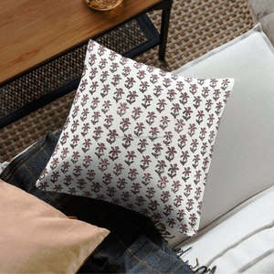 ปลอกหมอนผ้าฝ้ายพรีเมียมพิมพ์ลายบล็อกพร้อมซิปและปลอกหมอนพิมพ์ลายดอกไม้จากผู้ผลิตในอินเดีย - Product Image 1