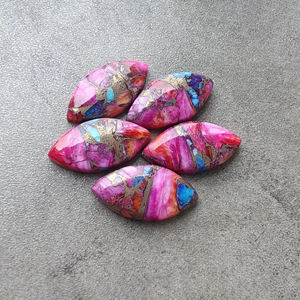 Turquesa Natural Rosa de Ostra Espinosa Calibrada en Forma de Marquesa para Joyería, Todos los Tamaños Disponibles al por Mayor - Product Image 4