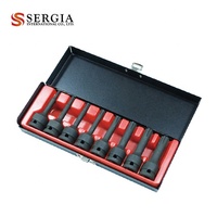 Boîte métallique à shn, lot de 6 ou 8 pièces, 1/2 pouces, adaptée à Taiwan, dr Impact Torx, Hex, XZN, jeu de douilles de foret à soufflage, étui
