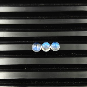 Piedras sueltas de piedra lunar arcoíris redondas tipo cabujón, material natural para la fabricación de joyas de piedra lunar, pedido al por mayor desde India. - Product Image 3