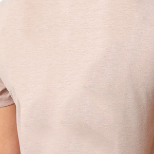 Camiseta de Algodón Suave Sostenible para Mujer, Fabricada en Fábrica, de Color Liso, Manga Corta, Cuello Redondo, Informal - Product Image 6