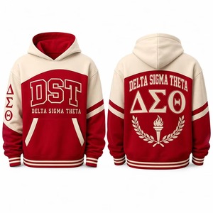 Sudadera con Capucha Delta Sigma Theta 1913, Manga Raglán, Forro Polar, Chaqueta Casual Unisex, Ropa Griega de Hermandad - Product Image 5