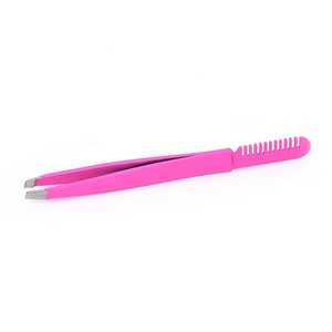 Premium Luxury 2 1 Comb Tweezer Eyebrow Shaping <b>Tool</b> Stainless Steel <b>Pointed</b> Comfortable Handle Precision Hair <b>Removal</b> Tweezer - Product Image 3