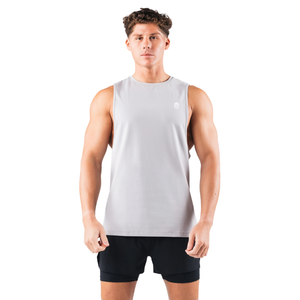 Débardeur sans manches gris chromé pour homme, léger, pour la gym, l'entraînement musculaire, le fitness, OEM en gros - Product Image 1