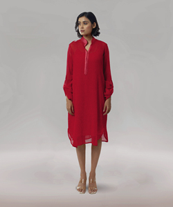 Smart Casual Outfit Silk <b>Patch</b> Embellishment and Taffeta Lining Full Sleeve Breathable Casual Western Outfit - Product Image 6