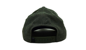 Casquette de baseball en velours côtelé vert olive vierge, 6 panneaux, personnalisable avec logo, style Dad Hat, non structurée, profil bas, pré-courbée, vente en gros - Product Image 4