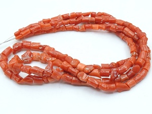 Perles de corail rouge italien, forme goutte, 16 pouces, 4-3 mm environ, pour la fabrication de bijoux, fournitures pour grossistes PMEGEMSBEADS, MOQ 10 brins - Product Image 2