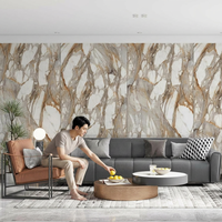 Dalles en pierre frittée polie Alex Calacatta White, aspect marbre, grand format, 1600x3200mm, 12mm