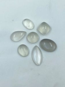 White <b>Colour</b> Moonstone Top Quality Crystal Stone 26.38Carat 7Pcs High Quality for Jewelry Making - Product Image 1