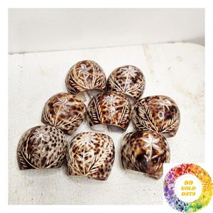 Handmade Tiger Cowrie Seashell Napkin Ring Coastal <b>Table</b> Setting Decor for Beach Wedding Party Dinner and Home - Product Image 2