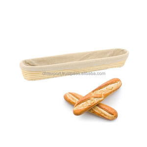 Panier à pain rectangulaire en rotin fait main pour la levée du pain, 25x18x8cm, blanc, écologique, vente en gros Vietnam, échantillon gratuit - Product Image 2