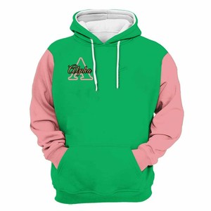 Sudadera con Capucha Estilo Griego, Bordado Personalizado, Felpa de Algodón, Unisex, Ropa Urbana Universitaria |   Kapa |   Alfa - Product Image 1