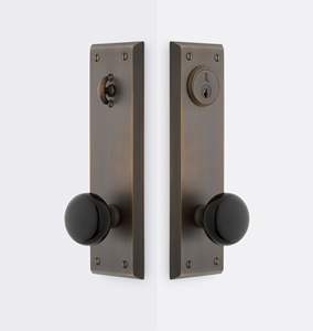 Poignée de porte double en acier inoxydable noir tendance pour meubles et maison, personnalisable avec fonction passage et confidentialité - Product Image 3