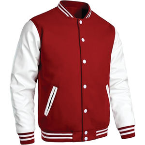Wholesale Plus Size Men's Baseball College Varsity <b>Jacket</b> with Stand Collar and Front Design - Product Image 3