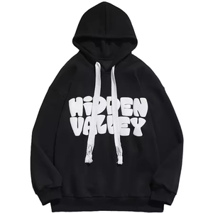 Sudaderas con Capucha Personalizadas para Hombre con Estampado Puff, Fabricante de Sudaderas Extra Grandes de Marca Privada, Sudaderas con Capucha de Algodón y Felpa para Hombre con Estampado Puff - Product Image 1
