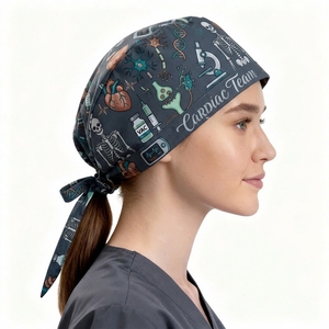 New Surgical Sweatband <b>Cap</b> Adjustable Breathable Working Celestial Printed <b>Scrub</b> <b>Cap</b> Woven Unisex Medical Cotton <b>Scrub</b> Hat - Product Image 3