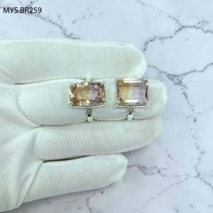 Bagues en argent facettées avec pierre d'améthrine, qualité exceptionnelle, argent 925 estampillé, bagues en pierre taillée faites à la main - Product Image 1