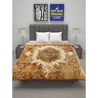 Luxuriöse 4-4,5kg Weiche Warme Winter Anti-Pilling Blumenmuster Polyester Nerz Raschel Doppelbettdecke für Zuhause oder Hotel