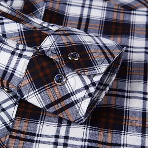 Chemises en flanelle à carreaux imprimées, coupe classique, manches longues, boutonnées, qualité supérieure, sur mesure, pour la vente en gros. - Product Image 5