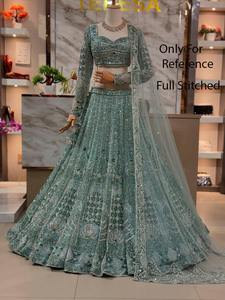 Diseñador bordado tradicional Lehenga Choli Dupatta listo para enviar para fiesta de mujer traje de boda ropa nupcial - Product Image 1