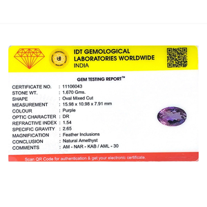 Loose Faceted Amethyst Gemstone 8.35 Carat for Fine Jewelry - Product Image 4