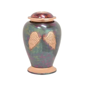 Urna Funeraria de Metal Estilo Vintage para Cenizas de Adultos, Urna Decorativa con Patrón Religioso, Contenedor Conmemorativo para Cenizas de Adultos - Product Image 6