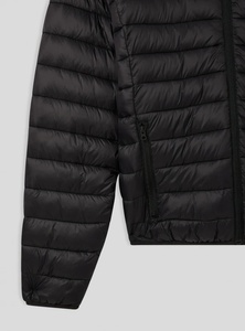 Vestes et blousons matelassés noirs de haute qualité pour hommes, style streetwear, sur mesure, avec fermeture éclair et col montant. - Product Image 1