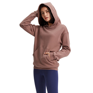 Sudadera con Capucha Verde para Mujer, Personalizada, de Felpa, Corte Holgado, Color Sólido, Informal, con Bolsillo, para Otoño - Product Image 5