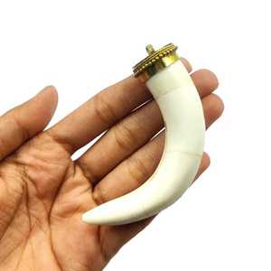 Premium Indian bone pendant Bohemian style buffalo bone Eco-friendly wedding jewelry Unisex horn necklace handmade bone necklace - Product Image 3