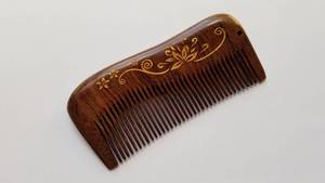 Eco-Friendly Neem Wooden Comb <b>for</b> Hair Growth & <b>Men</b>/Women | Handmade Wide Tooth Comb with Kacchi Herb Treatment - Product Image 2
