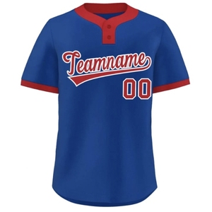 OEM NEW Low MOQ Sports Clothing Comfortable Breathable Printed Half Baseball Jersey Custom Size Adults 100% Polyester Unisex - Product Image 1