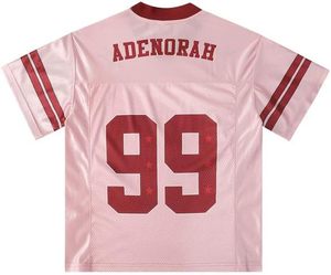 เสื้อยืดโอเวอร์ไซส์ คอวี สตรีทแวร์ ลายกราฟิก เสื้อเจอร์ซีย์ผู้ชาย สไตล์เรโทร ฮิปฮอป ผ้าตาข่าย เสื้อท็อปฤดูร้อน - Product Image 2