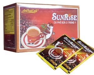 กาแฟสำเร็จรูป3อิน1ผสมแบรนด์พระอาทิตย์ขึ้นพร้อมผงปรุงแต่งรสหวานน้ำตาลจำนวนมาก25กก./กล่องบรรจุ OEM - Product Image 1