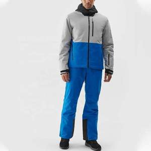 Chaqueta de Esquí Impermeable Personalizada para Hombre, Chaqueta de Montaña Transpirable y Cortavientos con Capucha, Chaqueta Deportiva de Snowboard con Bloques de Color - Product Image 1