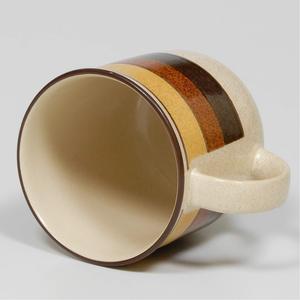 Tasse à café en céramique japonaise MIKASA REVIVAL Sun Circles Terrazzo Pattern 320ml, style vintage, avec anse, compatible micro-ondes et lave-vaisselle - Product Image 3