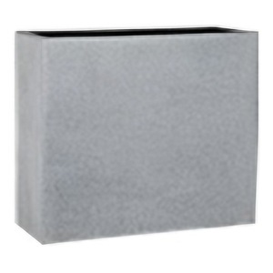 Jardinière rectangulaire haute Davenport 65 en Fiberstone gris 65x25x55cm, grand pot de fleurs d'intérieur et d'extérieur résistant aux intempéries, Vietnam - Product Image 1