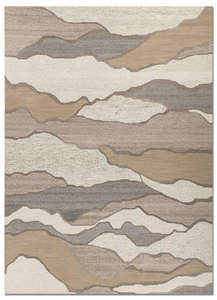Tapis moderne en laine touffue réversible rouge uni à poils moyens pour chambre, salon et bureau - Product Image 1