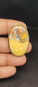 Nouvel Arrivage Maligano Jasper Cabochon rainuré en laiton, Pierre précieuse en vrac de qualité exceptionnelle pour la lithothérapie et la fabrication de bijoux, pour sertissage clos - Product Image 5