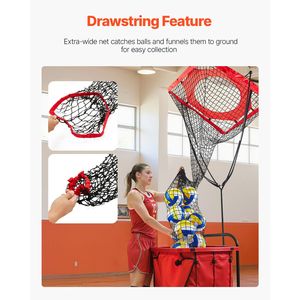 Attrezzatura Portatile per Allenamento di Pallavolo con Base in Acciaio, Angolo e Altezza Regolabili per Pratica dei Passeggianti, Rete Inclusa - Product Image 4