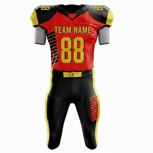 Uniforme de Fútbol Americano Personalizado de Alta Calidad |   Camiseta Deportiva Unisex de Manga Corta con Nombre y Color del Equipo Personalizados, Servicio OEM - Product Image 1